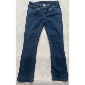 True Religion Dark Wash Jeans RN#112790 CA#30427 World Tour Size 28  Black Label